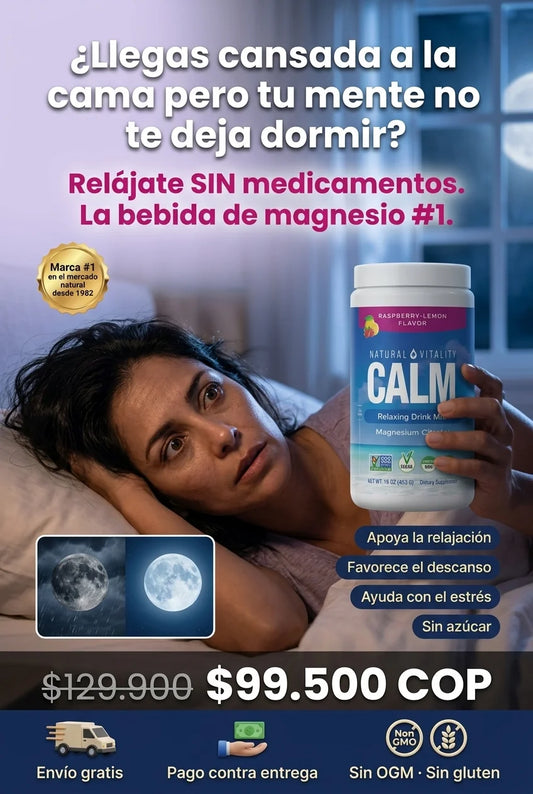Natural Vitality CALM - Magnesio en Polvo Frambuesa-Limón