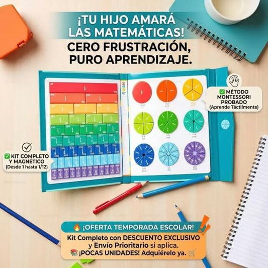 ¡Domina las Fracciones Jugando! El Libro Magnético que Transforma las Tareas en Diversión